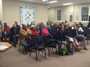 The room begins to fill prior to the Jan. 25 forum regarding a proposed medical marijuana ‘grow-op’ on Ring Road.